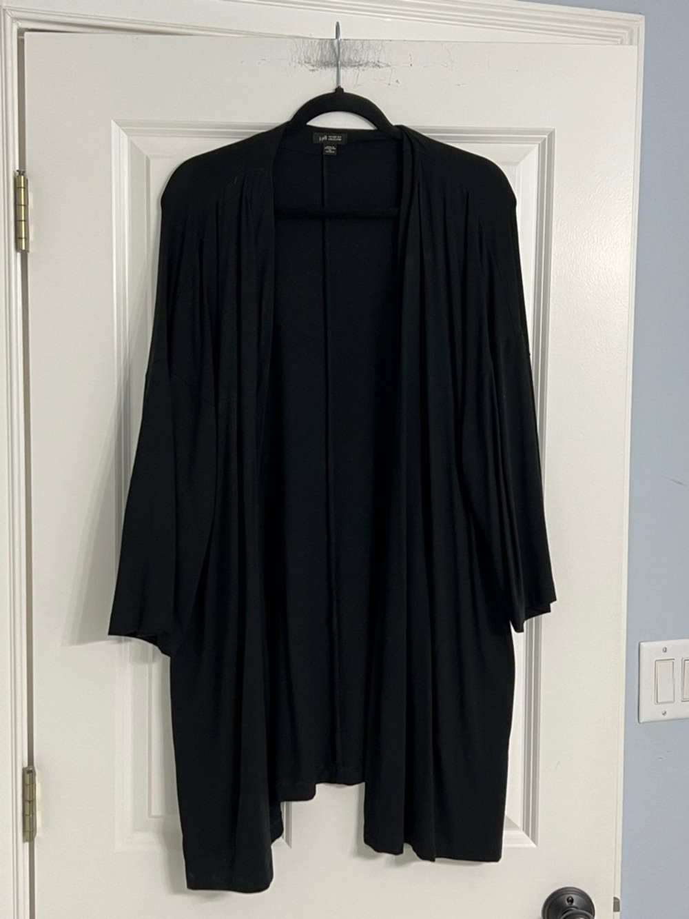 J Jill Black Lightweight Open Front Cardigan